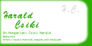 harald csiki business card
